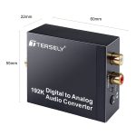 TERSELY 192KHz Digital to Analog Audio Converter with Bluetooth 5.0 – Optical/Coaxial to RCA & 3.5mm Output, Volume Control – - Image 5