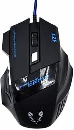 Tinji TJ-2 Wired Gaming Mouse – 3200 DPI, RGB LED Backlit, 6 Programmable Buttons – Ergonomic USB Mouse for PC & Laptop