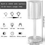 Touch‑Sensor Rechargeable LED Table Lamp – Cordless White Touch Lamp with Multi‑Level Dimming & USB‑C Charging - Image 3