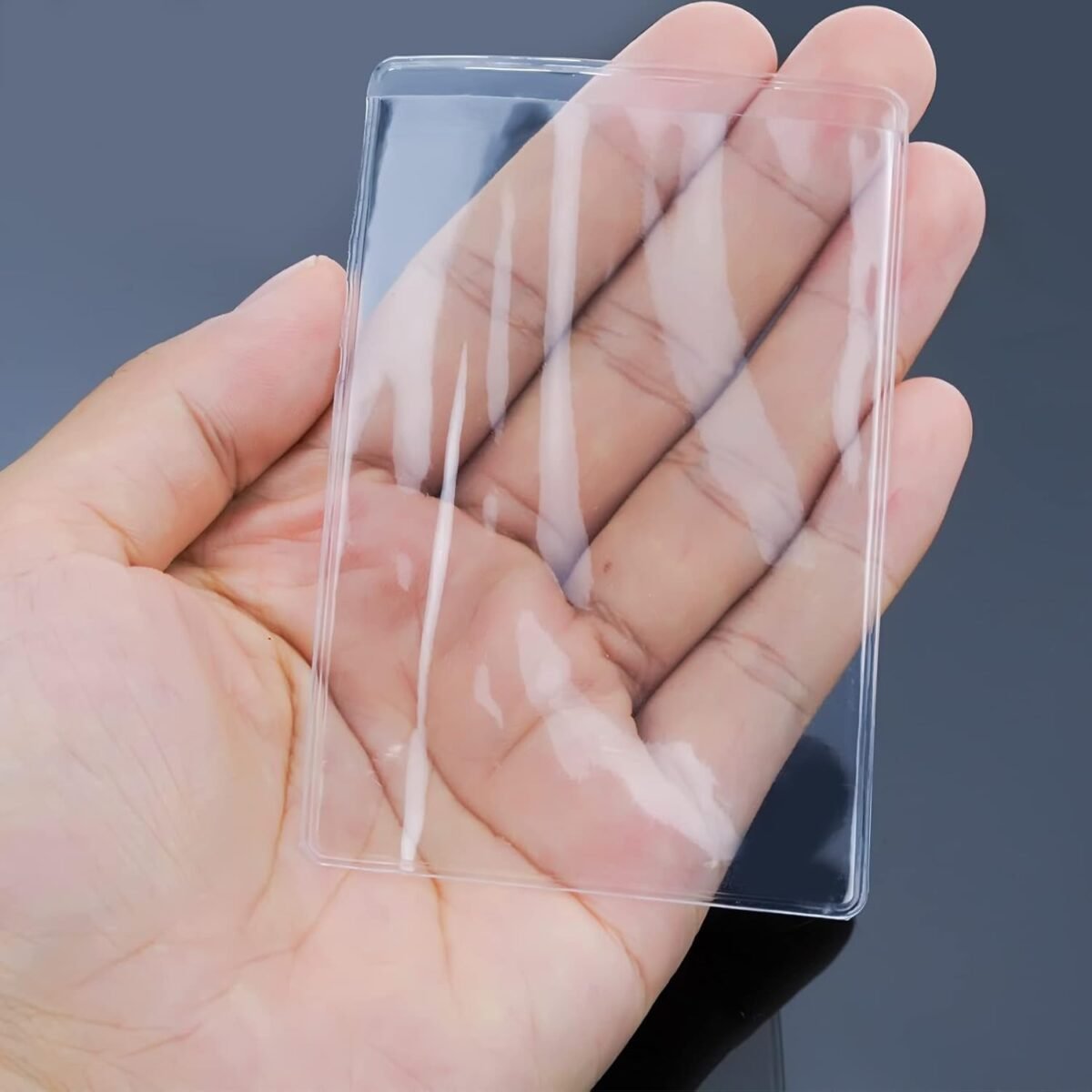 Transparent Card Sleeve Holder – Clear PVC ID, Debit & Credit Card Protector Cover - Image 2