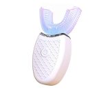TW1 Teeth Whitening Automatic Toothbrush – Ultrasonic 360° U-Shaped Electric Brush with LED Whitening, IPX7 Waterproof, Rechargeable