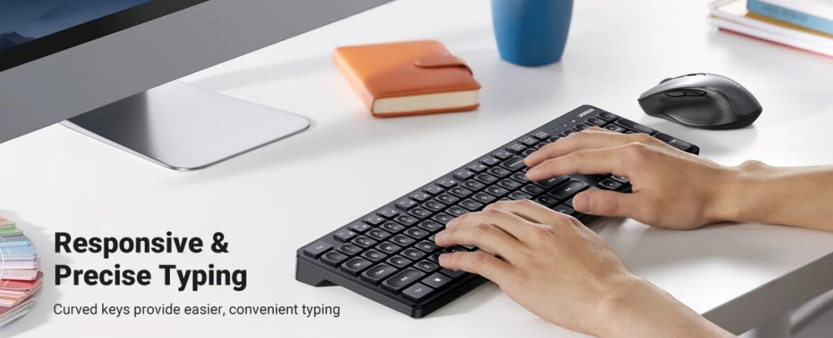 UG-KB-Mouse-Combo Green Wireless Keyboard and Mouse Set – Ergonomic, Silent Keys, USB Plug & Play, - Image 5