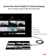 UNI USB-C to HDMI Cable – 4K@60Hz, Thunderbolt 3/4 Compatible, Plug & Play – - Image 2