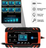 URAQT 12V Smart Battery Charger – Automatic Portable Charger for Car & Motorcycle Batteries - Image 3