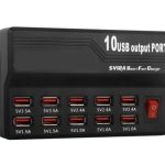 USB Fast Charger SV12A – 10-Port High-Speed Charging Station for Multiple Devices Price in Oman Muscat
