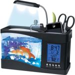 USB-Powered Mini Desktop Aquarium with LED Light & Filter – Compact Fish Tank for Desk