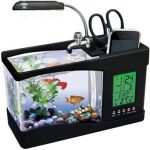USB-Powered Mini Desktop Aquarium with LED Light & Filter – Compact Fish Tank for Desk - Image 2
