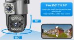 V380 WiFi 4G Smart Net Security Camera VC4 – Dual Lens, 4MP, AI Motion Detection, Two-Way Audio, IP66 Waterproof, - Image 3
