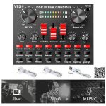 V8S+ Sound Card – USB Audio Mixer & Voice Changer for Streaming, Podcasting & Karaoke - Image 2
