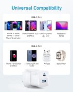 vaAnker 323 Charger 33 W Series 3 – Dual‑Port USB‑C + USB‑A, Foldable Plug, ActiveShield Safety - Image 3