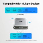 Vention HDMI Bi-Direction Switcher Splitter – 2-Port 4K@60Hz HDMI 2.0 Switch – Supports 3D, HDR, Dolby Audio – Plug & Play - Image 8