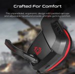 Vertux Shasta Gaming Headset Red – Wired RGB Stereo Headphones with Noise Cancelling Mic for Gamers Price in Oman Muscat - Image 3