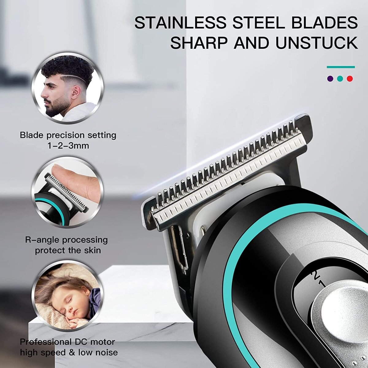 VGR Trimmer V055 – Professional Rechargeable Beard & Hair Trimmer for Men, Price in Oman Muscat - Image 3