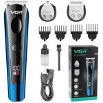 VGR V-259 Professional 3-in-1 Hair & Beard Trimmer – Cordless, 600mAh Battery, LED Display, Turbo Function, Stainless Steel Blades, USB Charging, - Image 5