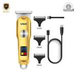 VGR V-290 Professional Hair Trimmer – Cordless, 120-Minute Runtime, Stainless Steel T-Blades, LED Display, USB Type-C Charging, - Image 3