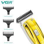 VGR V-995 Professional Cordless Hair & Beard Trimmer with Turbo Mode – 2000mAh Battery, 4 Guide Combs, USB Charging – - Image 3