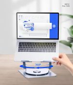 VST619 Aluminum Laptop Stand Radiator + Dual Fan Cooling – Portable, Ergonomic & Adjustable Support for 10–17″ Laptops - Price In in Oman - Image 3