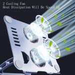 VST619 Aluminum Laptop Stand Radiator + Dual Fan Cooling – Portable, Ergonomic & Adjustable Support for 10–17″ Laptops - Price In in Oman - Image 4