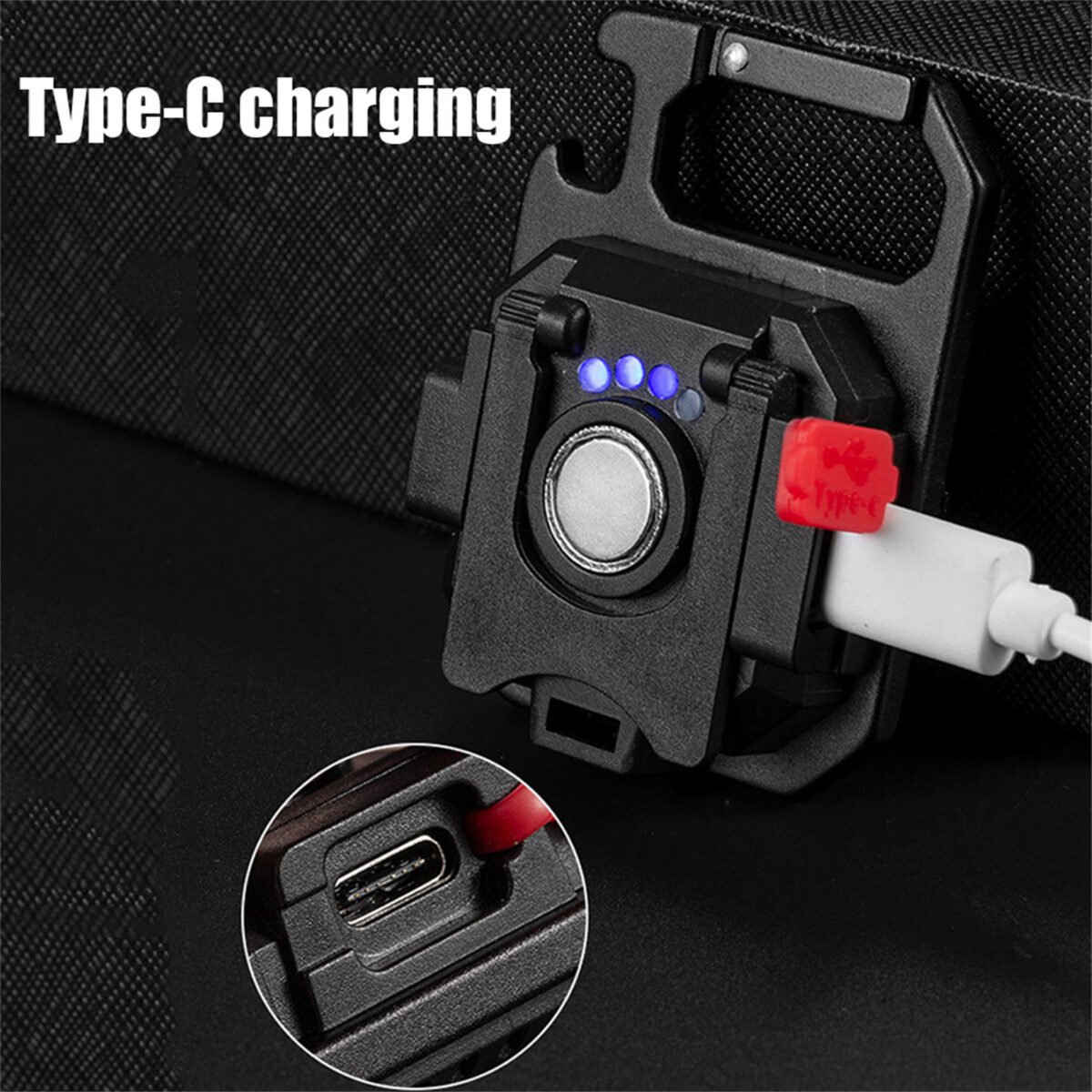 W5130 Rechargeable Keychain Flashlight – Compact COB LED Light with Type-C Charging - Image 4
