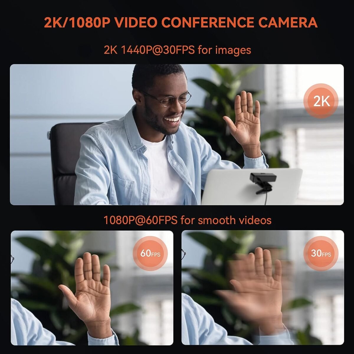 Webcam Mix LD98T HD 1080p with Manual Focus & Built-In Mic - Image 2