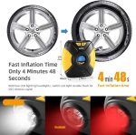 WindGallop 12V Portable Digital Tire Inflator – 150 PSI Air Compressor with Auto Shut-Off & LED Light – - Image 3