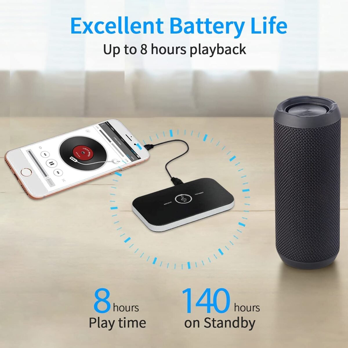 Wireless Bluetooth 5.0 B6 Transmitter & Receiver – 2‑in‑1 Wireless Audio Adapter for TV, Home Stereo & Car (aptX, 10 m Range) - Image 7