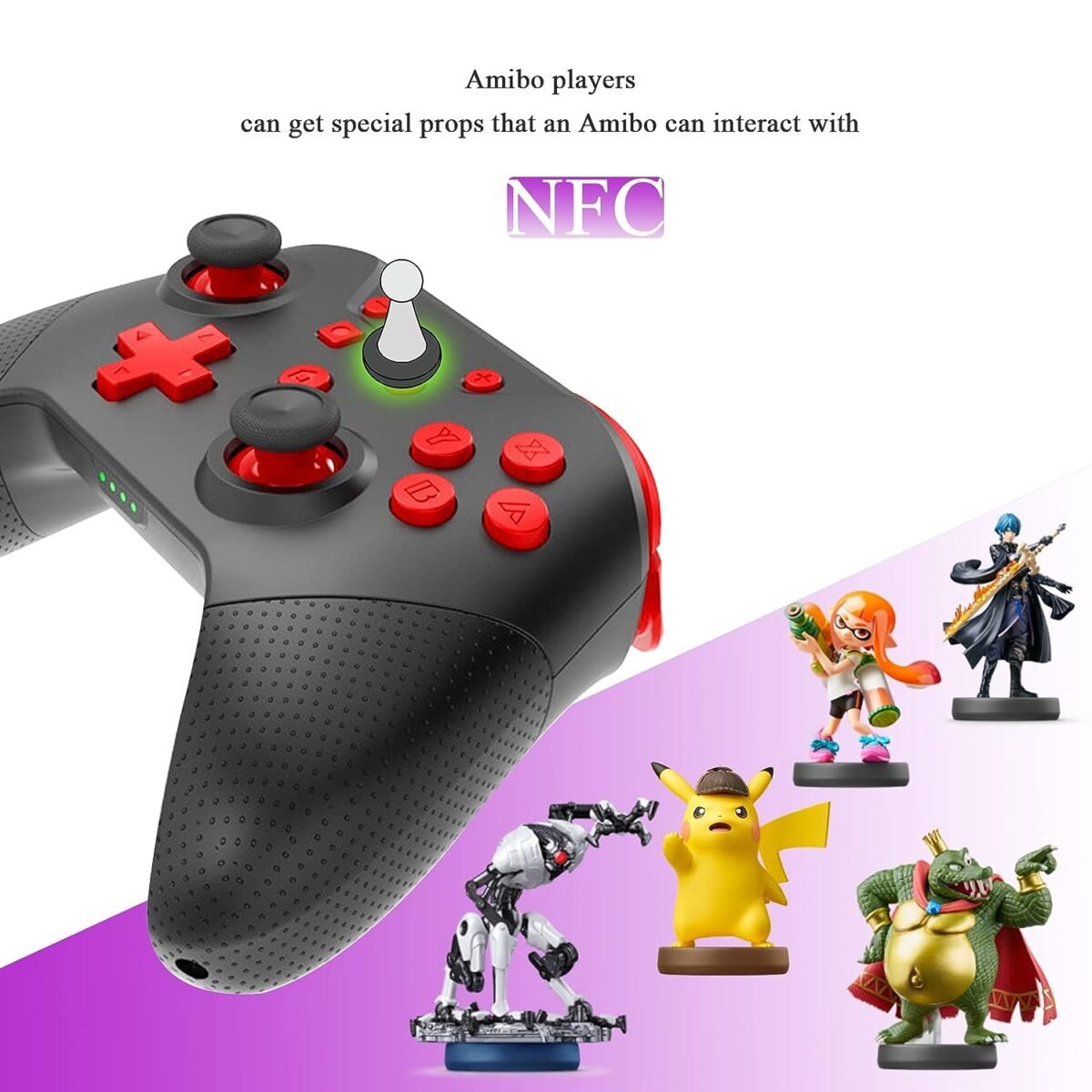 Wireless Controller for Nintendo Switch Lite | Bluetooth Gamepad with Turbo & Vibration - Image 2