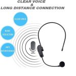 Wireless Microphone AY‑101 – UHF Headset Mic with 10 m Range & Rechargeable Battery - Image 2