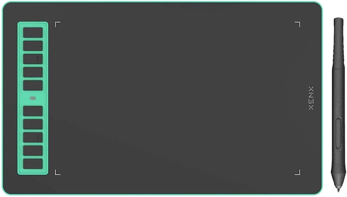 xenx-p3-1060-graphic-drawing-tablet-10-shortcut-keys-battery.jpg XENX P3-1060 Graphic Drawing Tablet - 10 Shortcut Keys + Battery-Free Pen, 10×6.22″ Large Active Area, Compatible with Windows • Mac • Android - Image 1