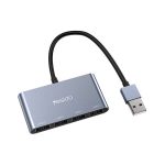 YESIDO HB12 4‑Port USB 2.0 Hub Adapter – Compact Aluminium Multi‑Port Splitter –