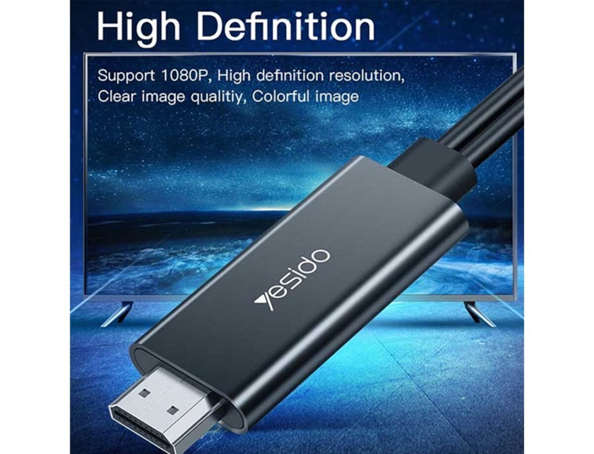 YESIDO HM04 Lightning to HDMI Adapter – 1080p@60Hz Lightning AV Cable with USB Charging – Price in Oman - Image 2