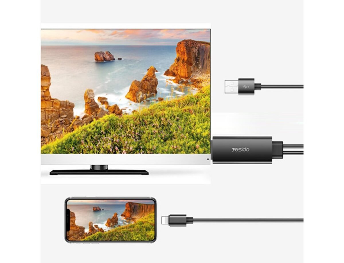 YESIDO HM04 Lightning to HDMI Adapter – 1080p@60Hz Lightning AV Cable with USB Charging – Price in Oman - Image 4