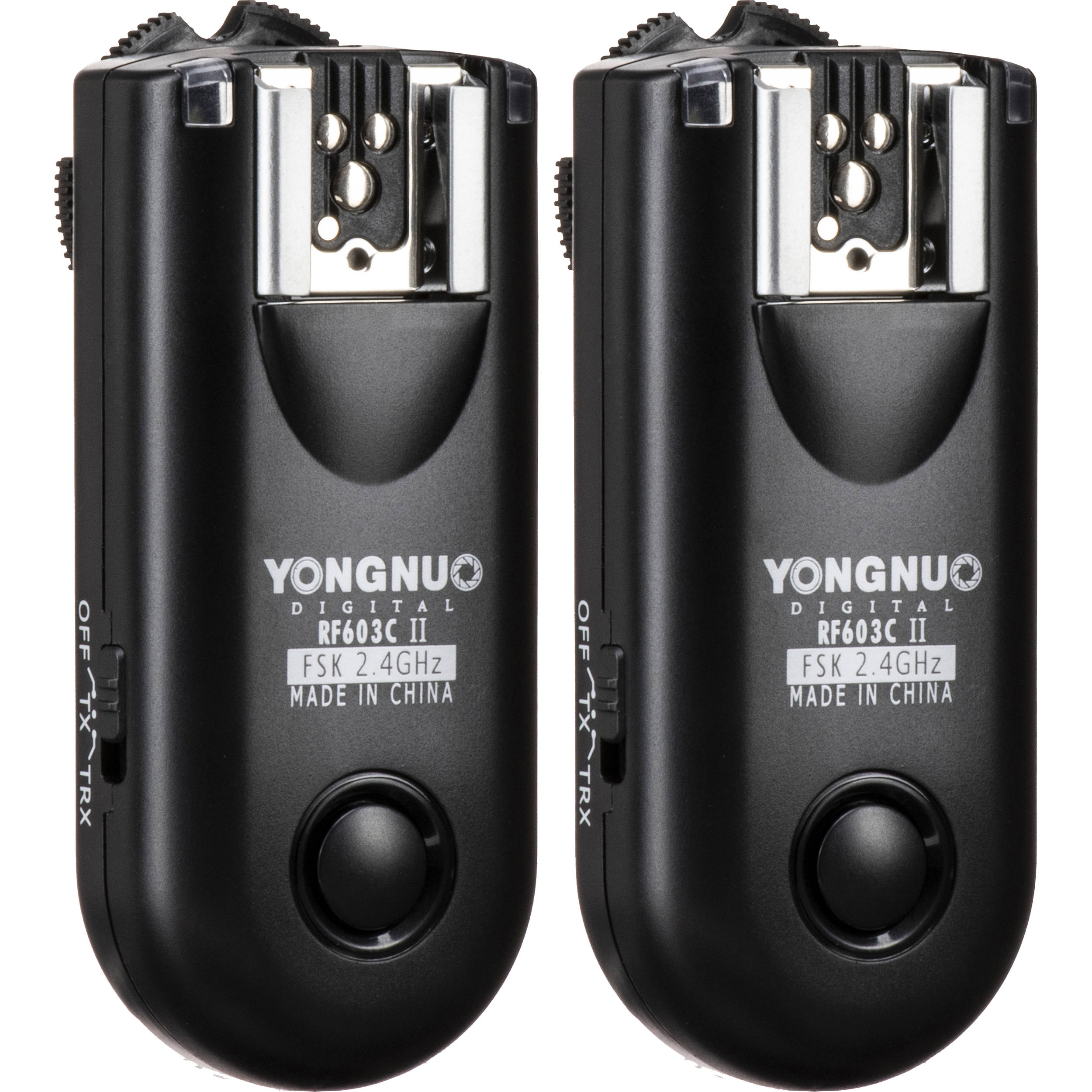 yongnuo-rf603c-ii-wireless-flash-trigger-kit-24-ghz-100-m-ra.jpg Yongnuo RF603C II Wireless Flash Trigger Kit – 2.4 GHz, 100 m Range, 1/320 s Sync for Canon - Image 1