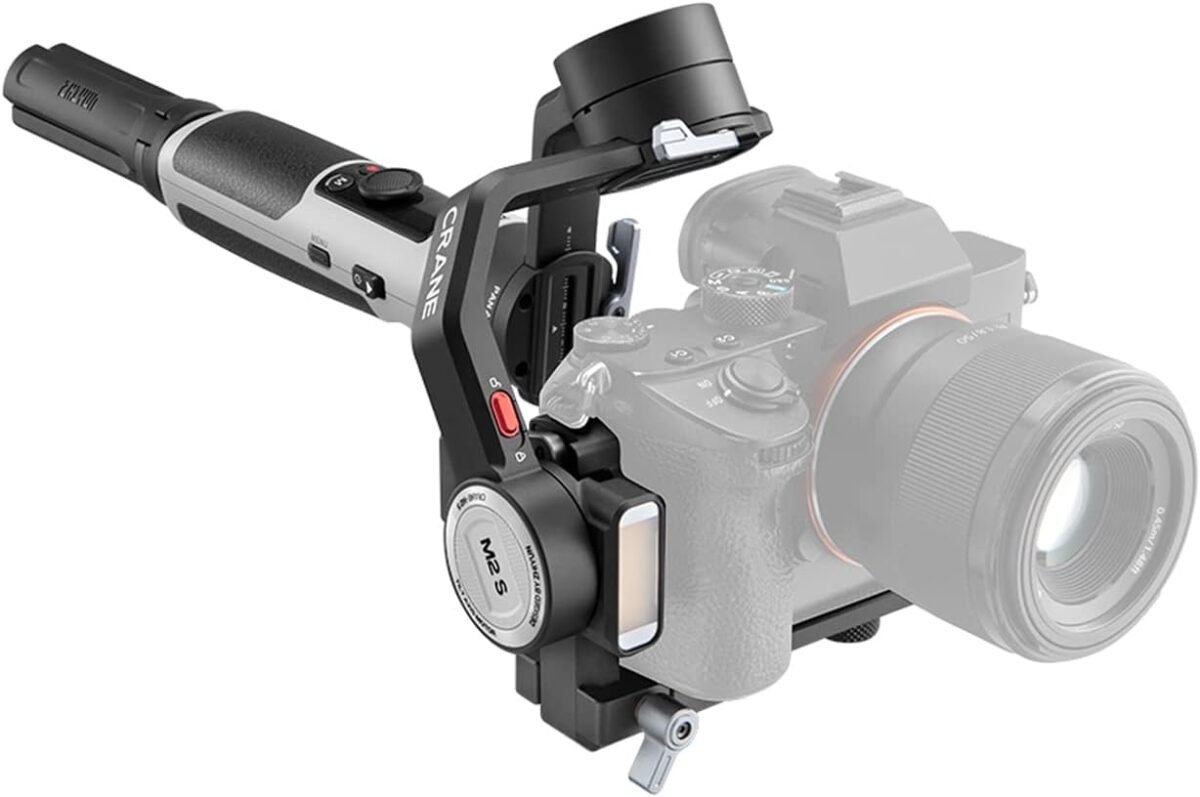 Zhiyun Crane M2S – 3-Axis Lightweight Camera Gimbal Stabilizer with Built-in Fill Light | - Image 2