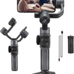 Zhiyun Smooth 5 3-Axis Smartphone Gimbal – Professional Stabilizer with Magnetic Fill Light, 12-Hour Battery Life, Compatible with iOS & Android,