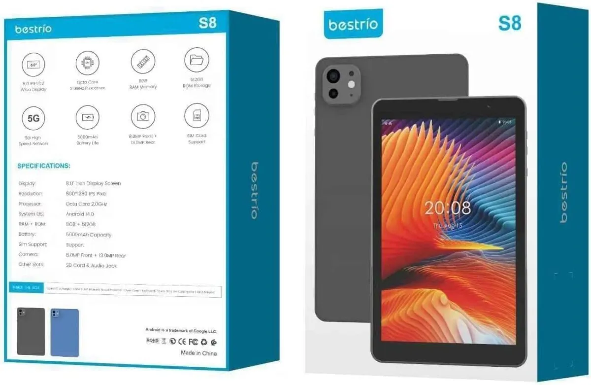 Bestrio Tablet 8 Inches S8 in Oman – Complete Bundle with Keyboard - Image 4