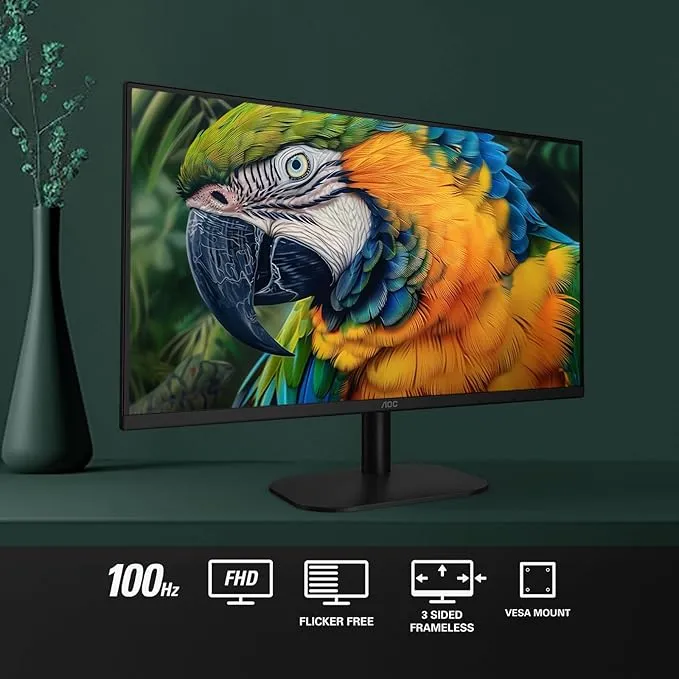 AOC 24” Frameless IPS Monitor in Oman – Stunning Full HD Visual Experience - Image 4