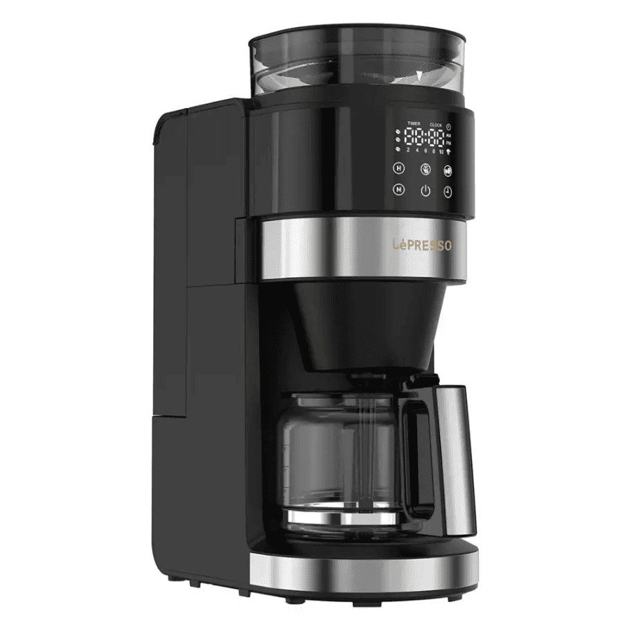 LEPRESSO GRINDBREW PRO COFFEE BREWER WITH BEAN GRINDER in Oman – Fresh Coffee Maker LEPRESSO GRINDBREW PRO COFFEE BREWER WITH BEAN GRINDER in Oman – Fresh Coffee Maker - Image 1
