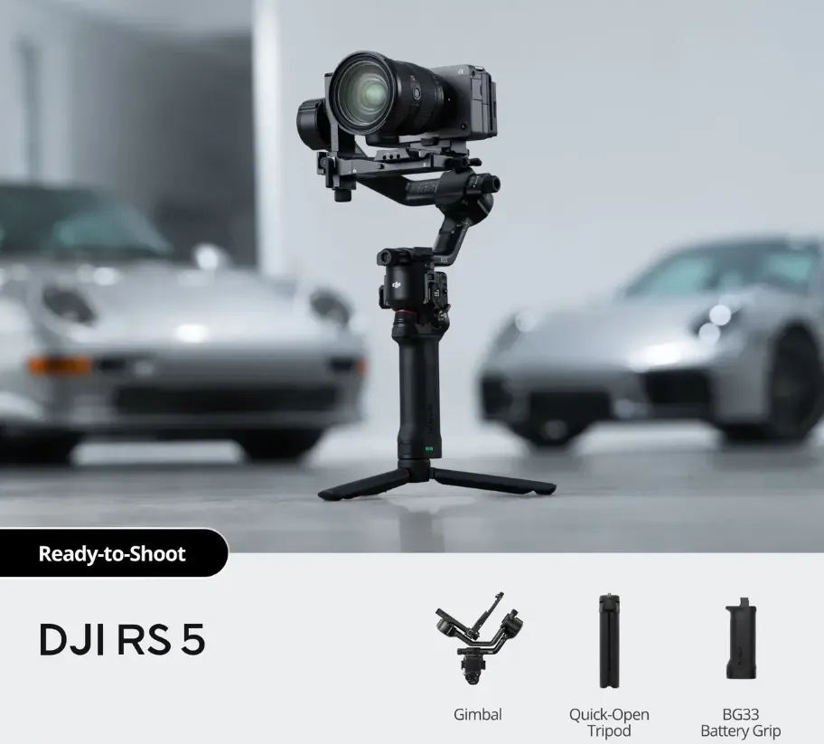 DJI RS5 Gimbal in Oman – Professional Camera Stabilizer for Smooth Filming - Image 3