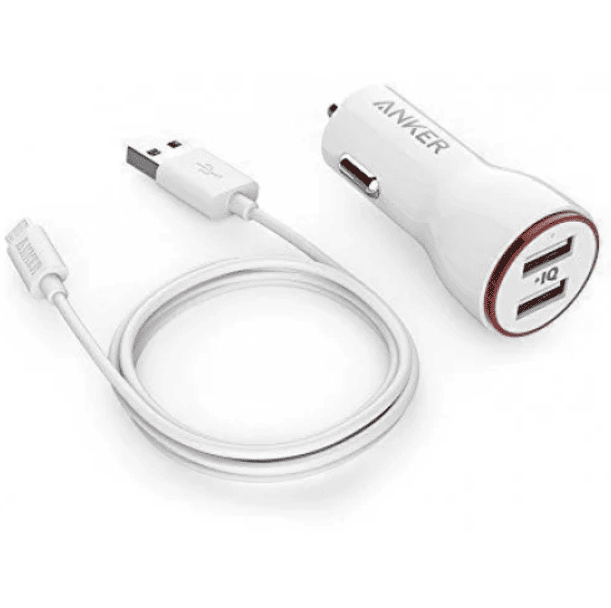 Anker Power Drive 2Port 24W Car Charger in Oman – Fast Charging Bundle Anker Power Drive 2Port 24W Car Charger in Oman – Fast Charging Bundle - Image 1