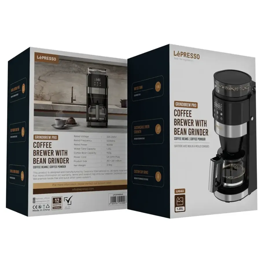 LEPRESSO GRINDBREW PRO COFFEE BREWER WITH BEAN GRINDER in Oman – Fresh Coffee Maker - Image 2