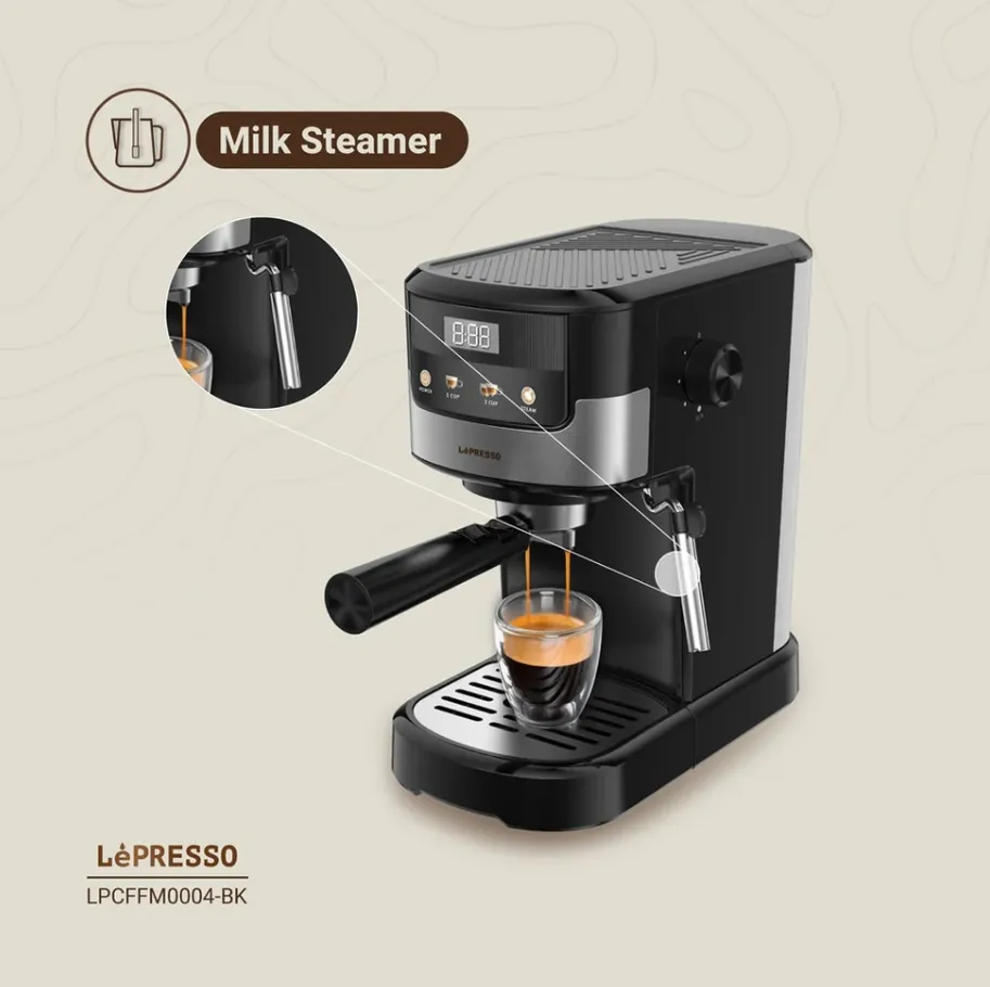 LEPRESSO SUPREMA ESPRESSO MACHINE MILK in Oman – Premium Coffee Maker with Steamer - Image 3