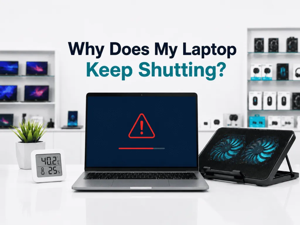 Why laptops keep shutting down in Oman's heat infographic by Sky Gadgets
