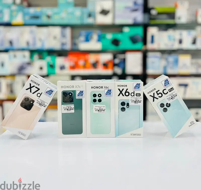 Honor X7d, X7c, X6c, X6d 5G and X5c Plus mobile phones in Oman at Sky Gadgets