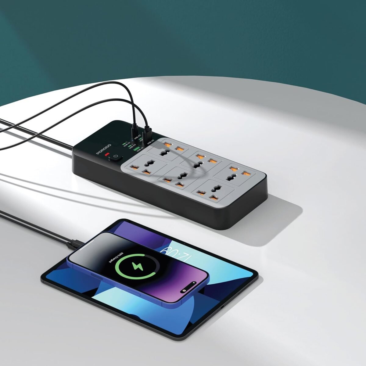 Porodo 3000W Universal Power Strip in Oman at Sky Gadgets