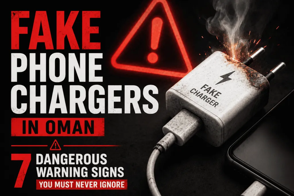 Fake phone chargers in Oman 7 warning signs by Sky Gadgets
