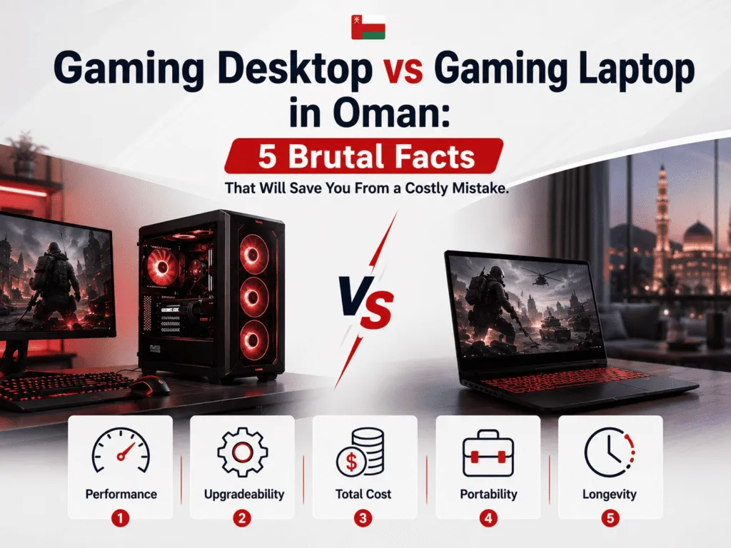 Gaming desktop vs gaming laptop in Oman comparison by Sky Gadgets