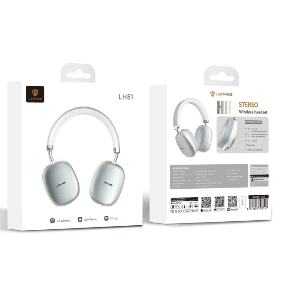 Lenyes Hifi Stereo Wireless Headset in Oman – Premium Sound & All-Day Comfort - Image 7