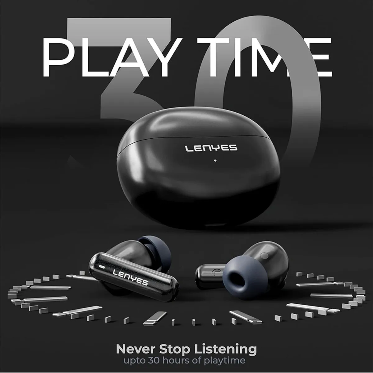 Lenyes Milano Wireless Earbuds ANC AIR 100 in Oman – Immersive Noise-Free Audio - Image 2