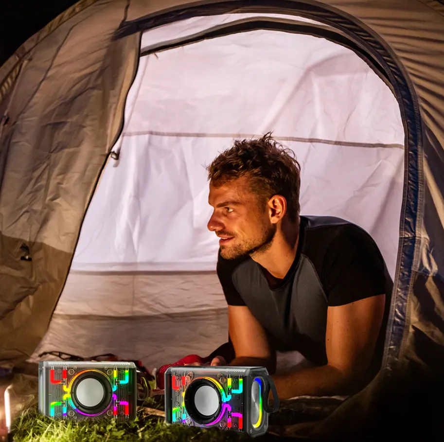 Lenyes Wireless RGB Speaker 20W in Oman – Powerful Stereo Sound & Dynamic Lights - Image 3